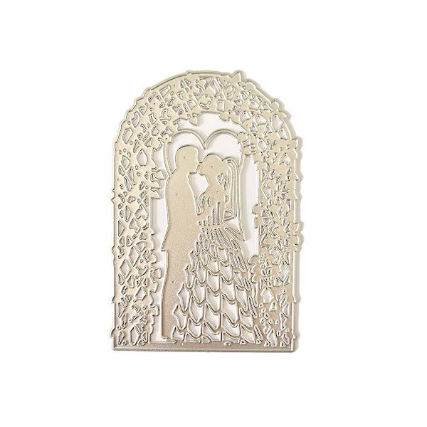Bryllupsramme Metal Skæredør Støbeskabelon Skabelon Scrapbooking Kort