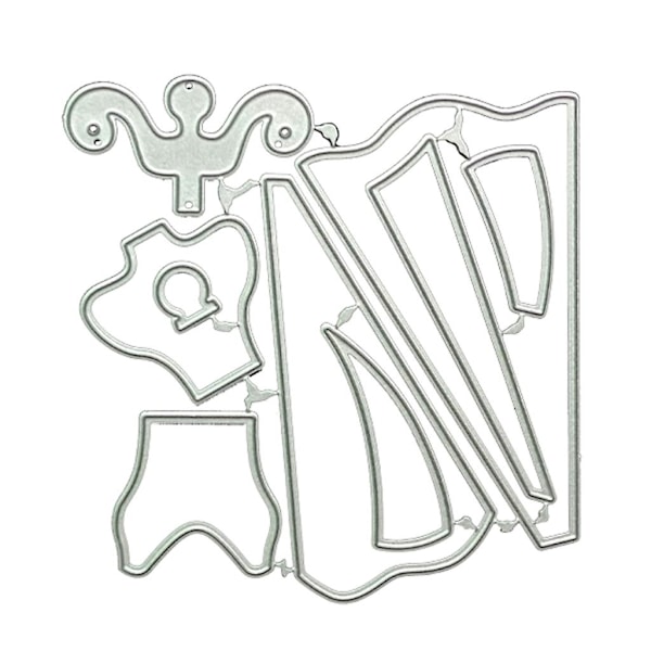 Kjole Metal Skæredør Stencil Diy Scrapbooking Album Papirkort Skabelon Form Embossing Håndværk Dekoration