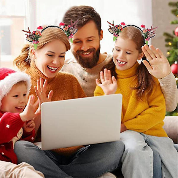 Jouluporojen sarvet - hiuspanta - hiuspidikkeet - tyttöjen söpö peuranpääpanta - hiusasuste style 5