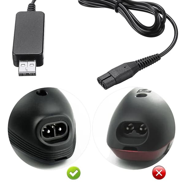 4,3V USB-strømadapter ladekabel for One Blade barbermaskin