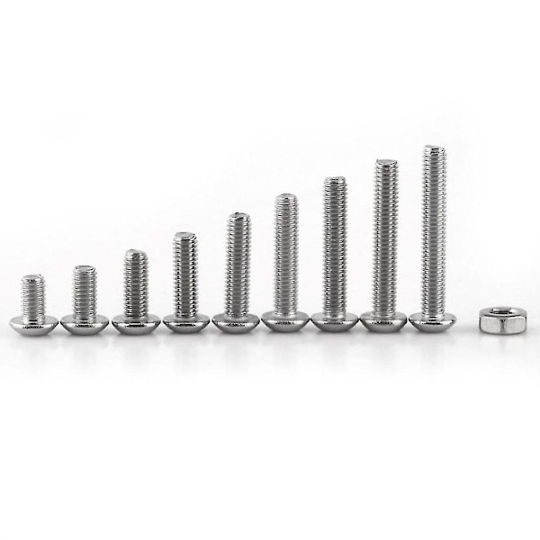 340 stk. M3 Hex Sokkel Skrue Møde Stainless Steel M3 Skruer Møtrikker Sortiment Kit Fastgørelse