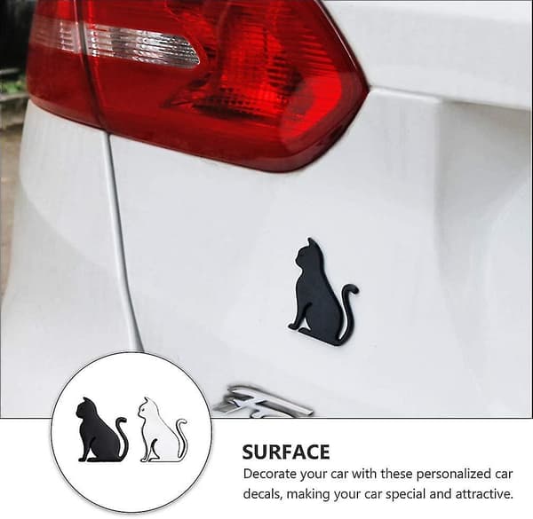 2 stycken dekorativa bilstickers, kattmönster, unik bilsticker, bilsticker