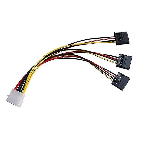 4-pin Ide -virtalähteen muuntokaapeli 1 - 3 kiintolevyn jatkokaapeli Y-kaapeli