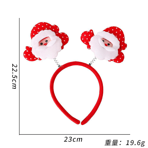 Julhuvudband Cartoon Huvudband Rolig Huvudband Jul Fest Huvudband Dekoration style8 2pcs