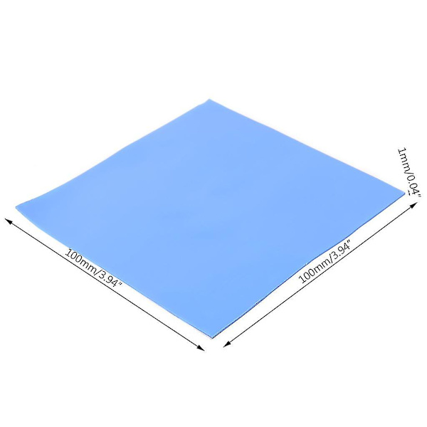 100x100x1mm Termisk pude, Gpu blød silikone termisk ledende puder