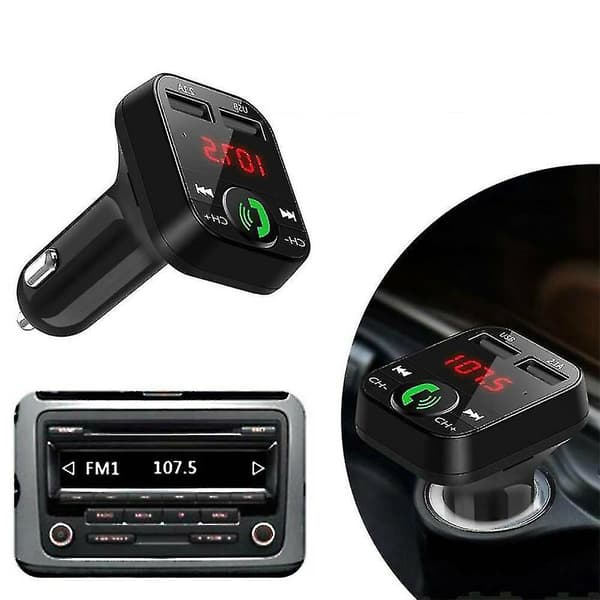Bluetooth FM-transmitter til bil Trådløs bilradioadapter Bluetooth Auto Musikspiller