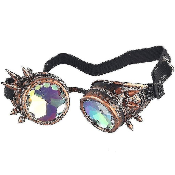 Muoti Steampunk Kaleidoskooppi lasit Niitit Cosplay suojalasit