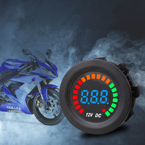 LED Digital Display Voltmeter Bil Motorcykel Spänning Volt Gauge Panelmätare 12V
