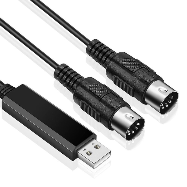 USB midi kabel omvandlare USB gränssnitt till in-ut midi sladd Fungerar för pc bärbar dator till piano keyboard in