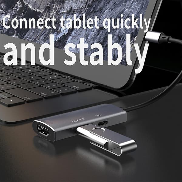 Usb 3.0 Typ C Hub 4k Hdmi-kompatibel Pd Multifunktionell 5gbps Ssd Hdtv Dock