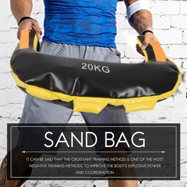 Vægtløftetaske Bulgarsk Power Bag Styrketræning Sandpose Fitness Træning Sandpose Gul