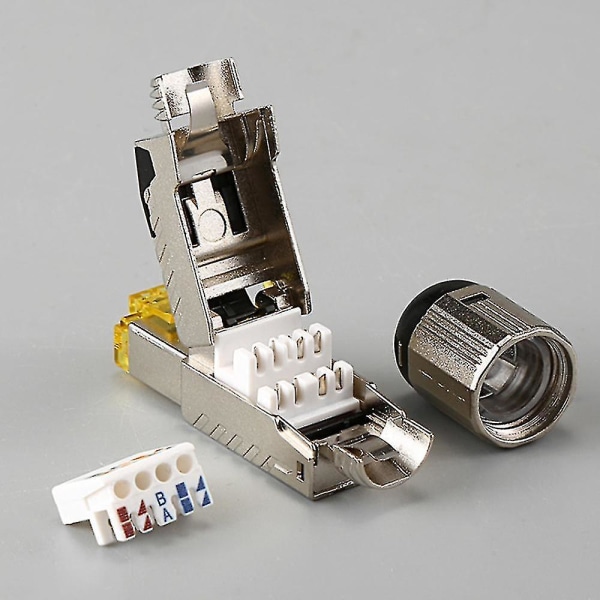 2 kpl Cat8 teollinen Ethernet-liitin Rj45 suojattu kenttäliitintyökalu