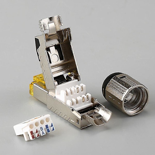2 stk. Cat8 industrielle Ethernet-stik RJ45 afskærmet felt stik værktøj