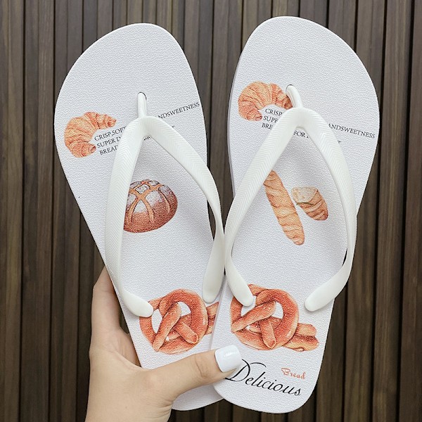 Slippers mønster sommer kølige slippers kvinders slippers PVC hjemmesko mænds producent white - bullhorn bun 40-41