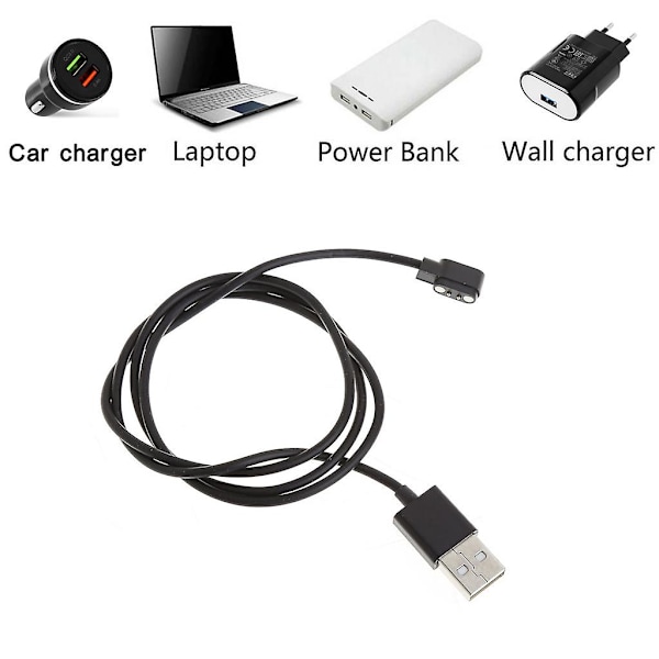 Opladerkabel til Smart Watch Smartwatch Universal Usb Magnetisk Opladningsledning