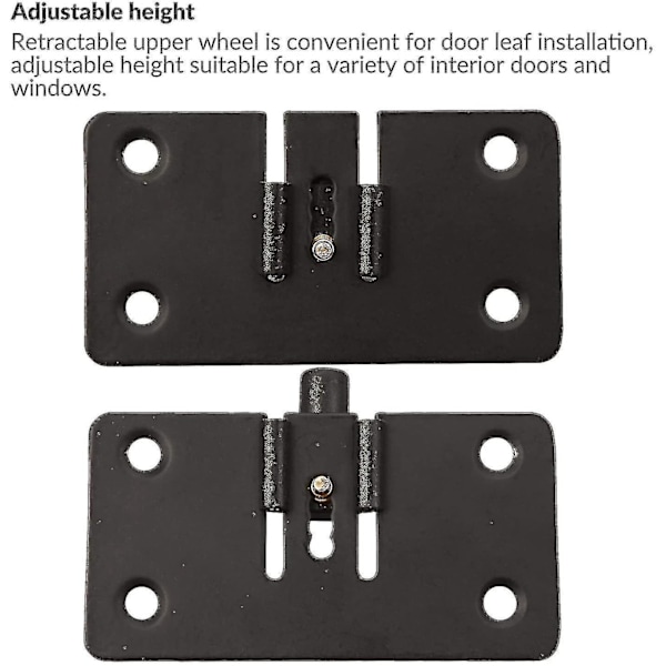 30mm Nylon Skydedørs Hjul Kits Møbler (2 sæt, sort)