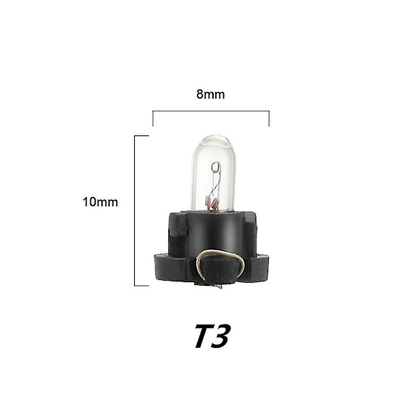 Newway 5/10stk/sæt T3 T4.2 Halogen Bil Instrumentbræt Panel Lamper 4300k 1-1.4w Halogen Pærer Indikator Kile Bil Instrumentbræt Led Lys