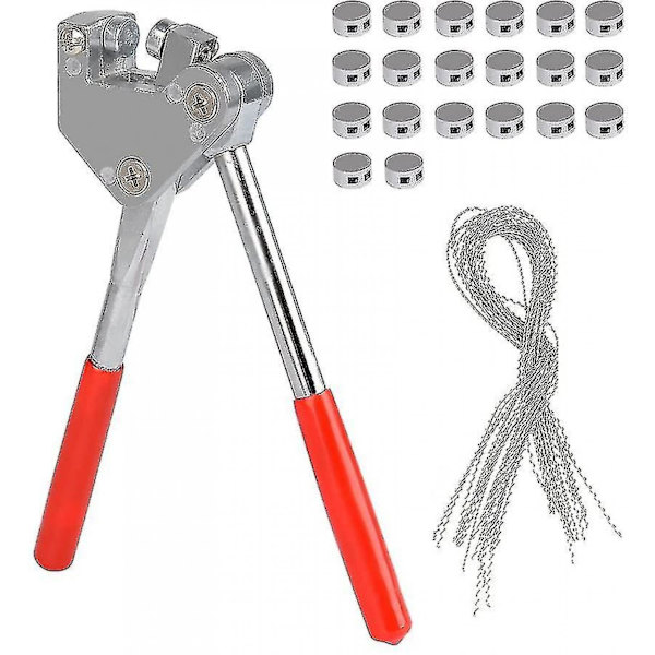 Svart Fredag Tångar Tätningstångar Set Röd Blytätning 10mm Plast Handtag (1x Tätning Kabeltång + 20 X Blytätningar + 20 X Tätningsledning)
