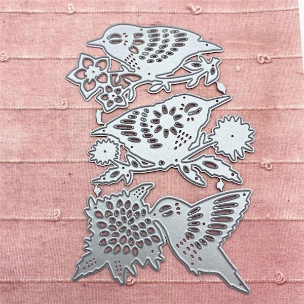 Fugler Metallskjærende Stanser Scrapbooking Stencil Die Cuts Kort Embossing Diy Foto
