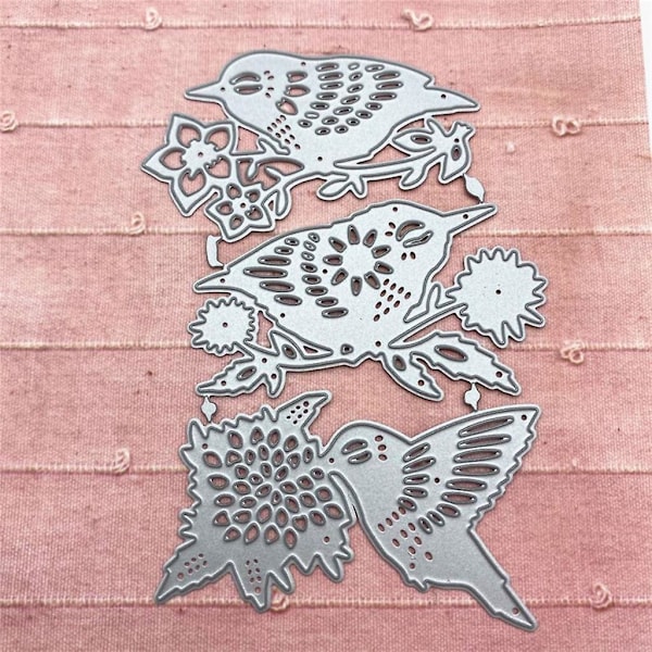 Linnut Metallileikkurit Scrapbooking Stencil Die Cuts Kortin Embossointi Diy Valokuva