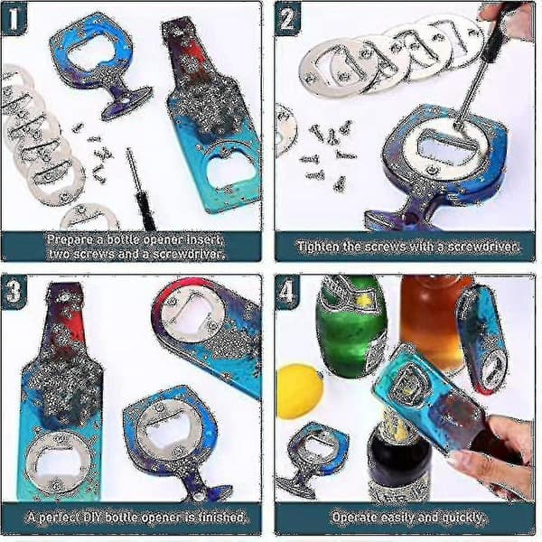 Flaskeåbner Indsætningskit Rund Flaskeåbner Hardware Flaskeåbner Til DIY Øl Flaskeåbner Form