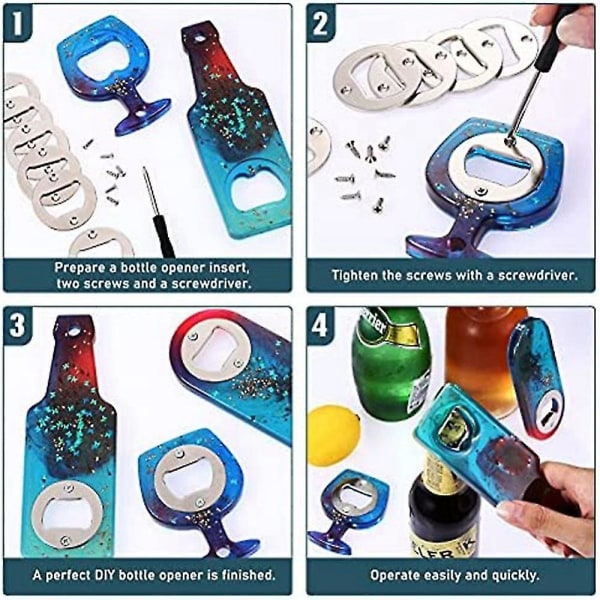 Flasköppnare Insats Kit Rund Flasköppnare Hårdvara Flasköppnare För DIY Öl Flasköppnare Form