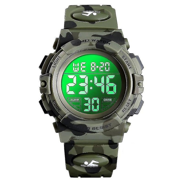 Skmei Military Kids Sport Klokker 50m Vanntett Elektronisk Armbåndsur Stoppeklokke Barn Digital Watch Kompatibel Gutter Jenter