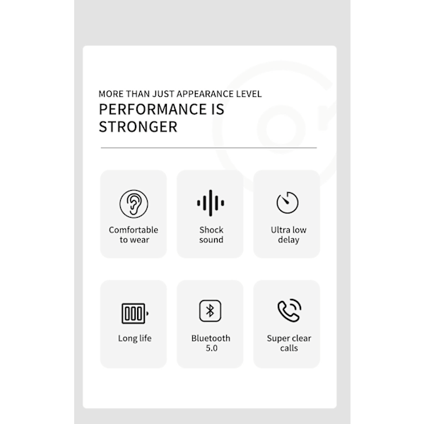 Bluetooth-kuulokkeet Tws 5.0 Langattomat Kuulokkeet Näkymätön Kaikille Puhelimille 2024