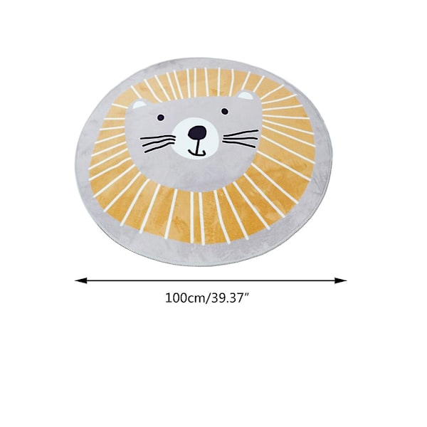 Pohjoismainen sarjakuva leijona lasten alue matto alusta vauva pyöreä leikki ryömiminen matto sängyn vieressä liukumaton lattiamatto lasten huone lastentarha makuuhuoneen sisustus
