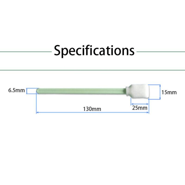 100 st 5,1" fyrkantigt huvud Rengöringspinne Skumspetsar Svampsticka för print Skrivhuvud Kamera Optisk lins Optisk utrustning