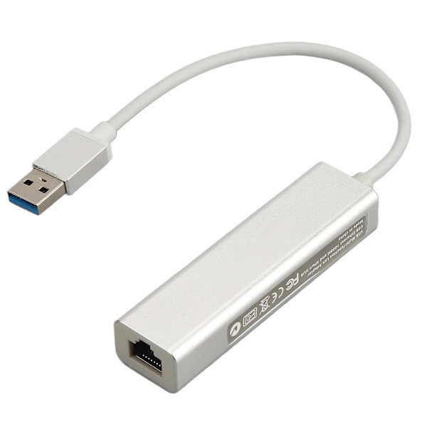 USB3.0 Ethernet-adapter RJ45-stik 10M 100M 1000M portkonverter i aluminiumlegering til kontor