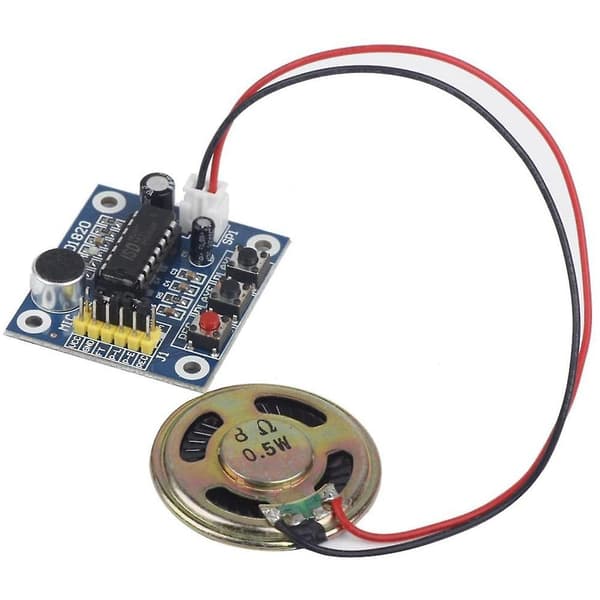 Isd1820 Stemmeoptagelsesoptager Lyd Stemmeoptagelse Afspilningsmodul Med Mini Lyd Audio Speake