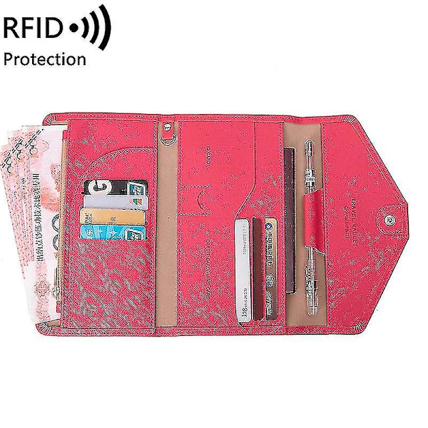 Rejse Et Pas Et Rejsedokument Et Iser Med 8 Kredit Rfid Bloc Cover Slot Et () #calu Rose gold