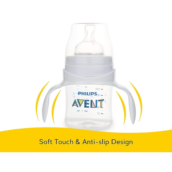 Babyflaskehåndtak for Philips Avent anti-kolikk og Airfree Vent babyflasker, kompatibel Avent flaskeholder for baby, 2 stk