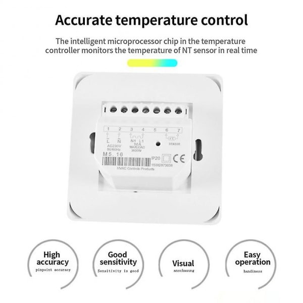 Elektrisk gulvvarme Romtermostat Manuell Varmt gulvkabel Bruk Termostat 220v