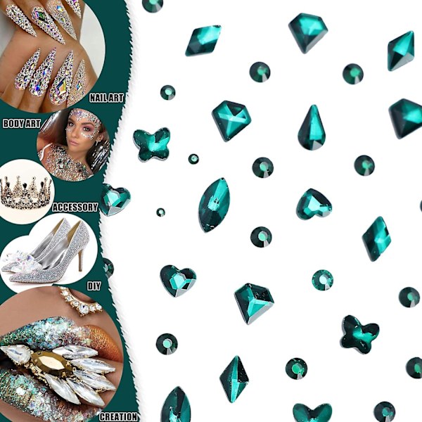 560 st Rose Pink Sparkling 3d Rhinestones för Nail Art Diy Craft Sparkling Flat Back Glass Crystal Gemstone Set Smycken Nail Dekoration