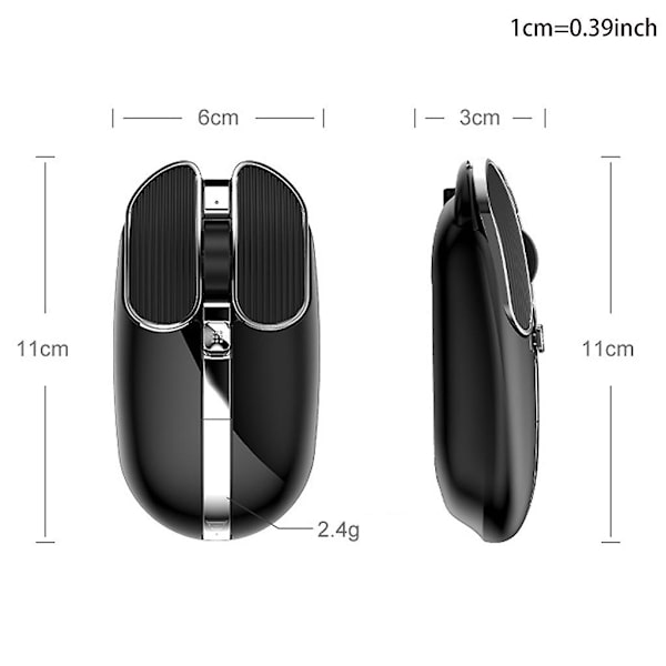 2.4g Langaton ergonominen pelihiiri 2400dpi Kannettava langallinen USB-vastaanottimella