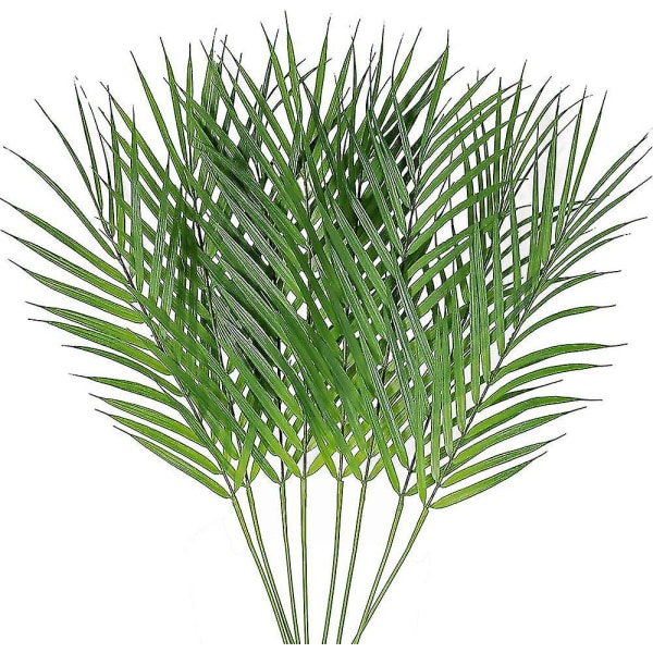 8 stk kunstige Areca palmeblader stilker kunstige palmeblader planter kunstige Monstera blader for palmesøndag bryllupsfest