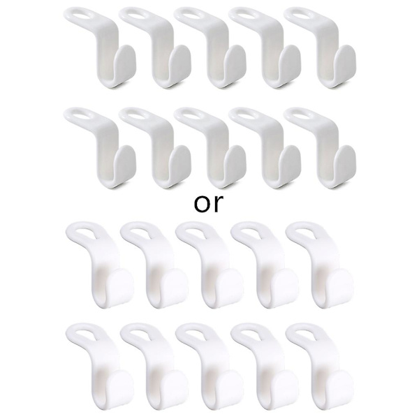 10 st Klädhängare Connector Cascading Hooks Extender Clip Space Saving Tools