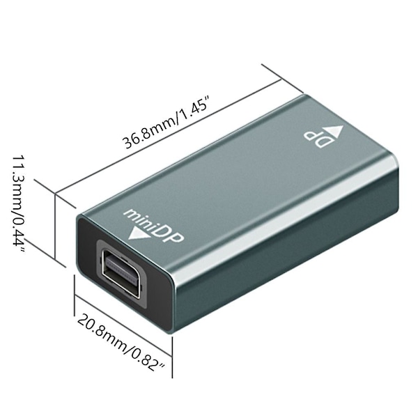 Monikäyttöinen Mini Dp naaras - Dp naaras -sovitin, ei tarvita ajuria, Plug and Play