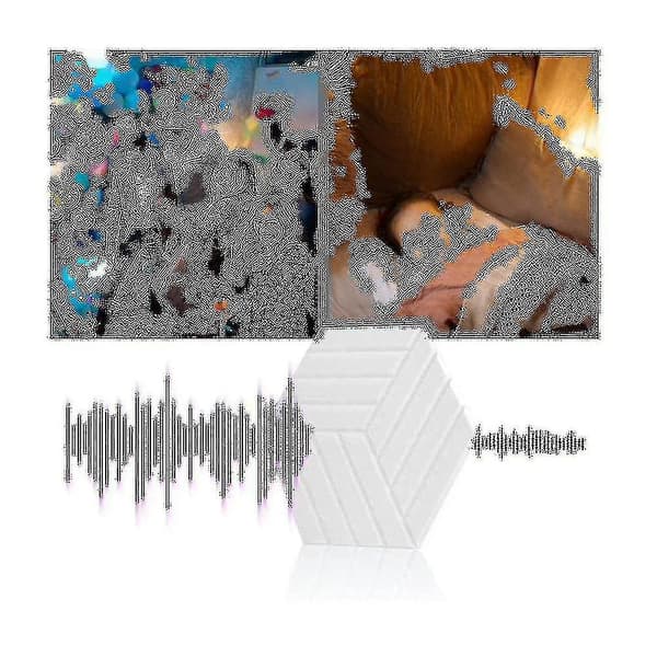 Ljudisoleringspaneler Hexagon Självhäftande, 12 st Akustikpaneler, Ljuddämpande Paneler För Studio