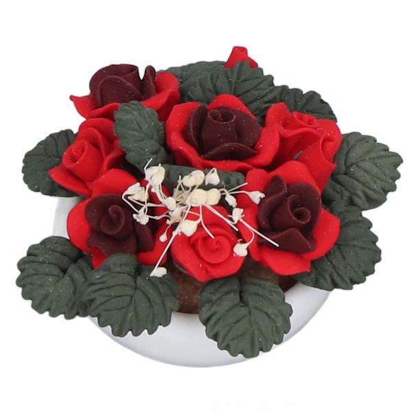 Miniatyr Livsliknande Blomster Bonsai Krukväxt - Perfekt för 1/12 Skala Dockhus Balkong eller Vardagsrum