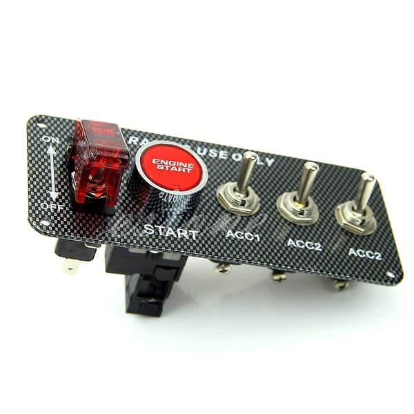 Racing Car 12v Tändningsbrytare Panel Motor Start Tryckknapp Led Växla