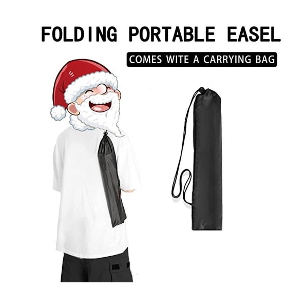2 Pak Bryllupsskilt Display Med Taske Foldbar Bærbar Stativ Justerbar Metal Staffeli Stativ Sort