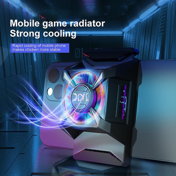 Game Cooler Cell Phone Coolers Rgb Fargeskiftende lys Bærbar mobiltelefon