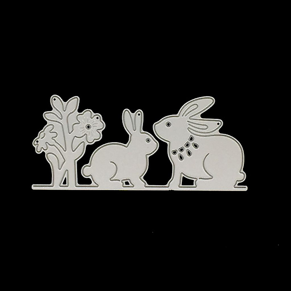 Påskehare blomst metal skæredør stencil scrapbooking DIY album stempel papir kort prægning dekor håndværk