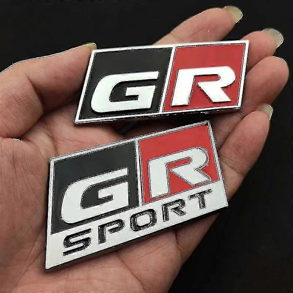 3D-metalli GR-logo auton etuosäleikän embleemi ja takaluukun tarra Toyota Yaris Ch R Rav4 Corolla Revo Hilux GR Sport -tarvikkeille gr chrome