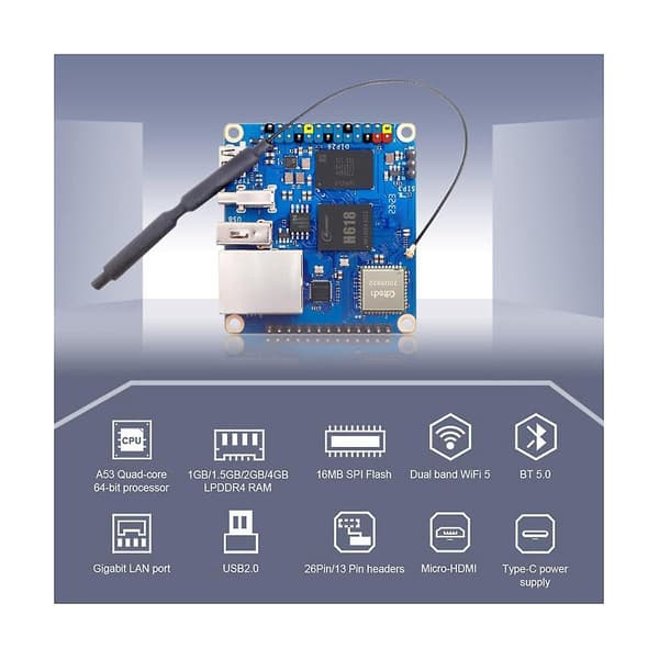 Til Zero 3 Udviklingskort 4gb+køleplade H618 Wifi5+bt 5.0 Gigabit Lan Til Android 12 Debian12 Ub
