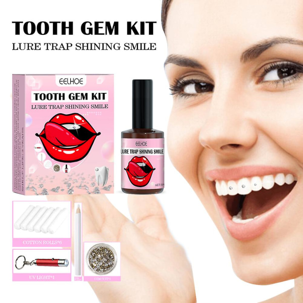 Diy Tooth Gem Kit -hammaskorut kestävät, helppo purkaa ja asentaa