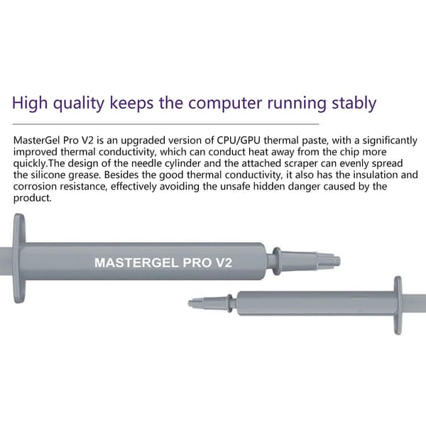 Termisk fettpasta silikon Mastergel Pro V2 för kylning av CPU- och GPU-processorer
